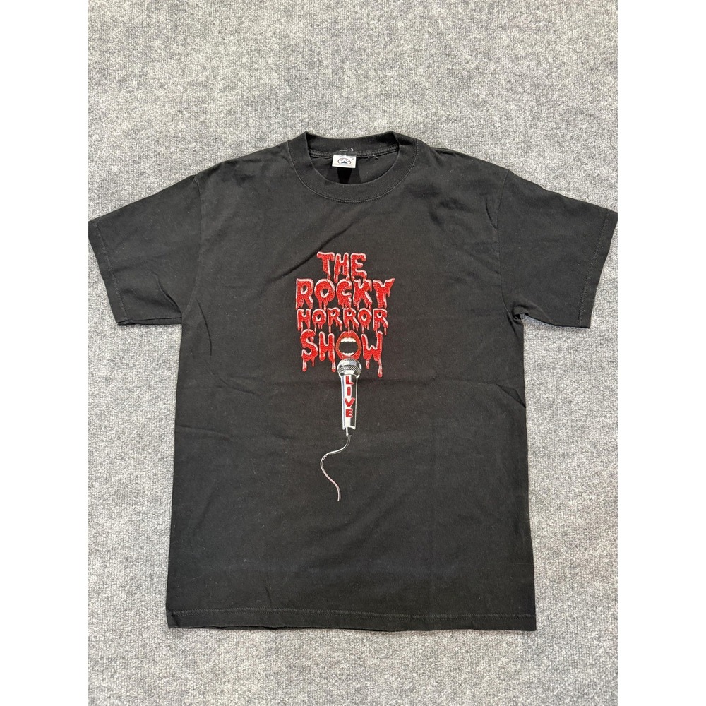Vintage The Rocky Horror‎ Show Shirt Mens Medium Black Live Y2K Delta Tee